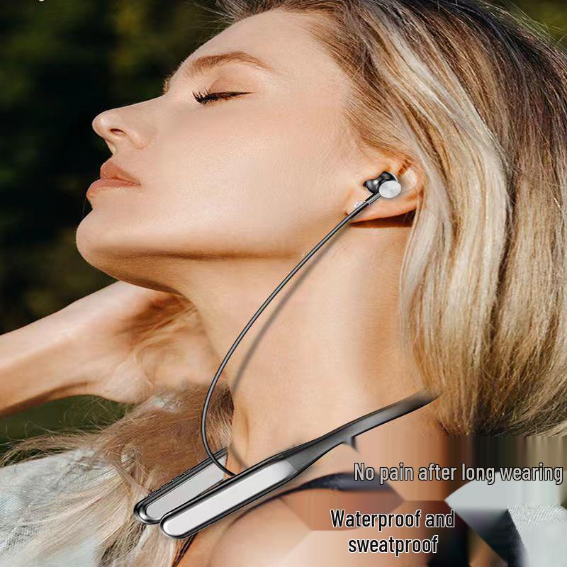 Bluetooth 2025 Neckband Earphones: Wireless, High Sound Quality, Long Battery Life, Perfect for Sports.