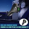 Autoladegerät Zigarettenanzünder PD Schnellladung USB Typ C Telefonladegerät Für Tesla Model 3 Model Y Model S X Cybertruck Roadster