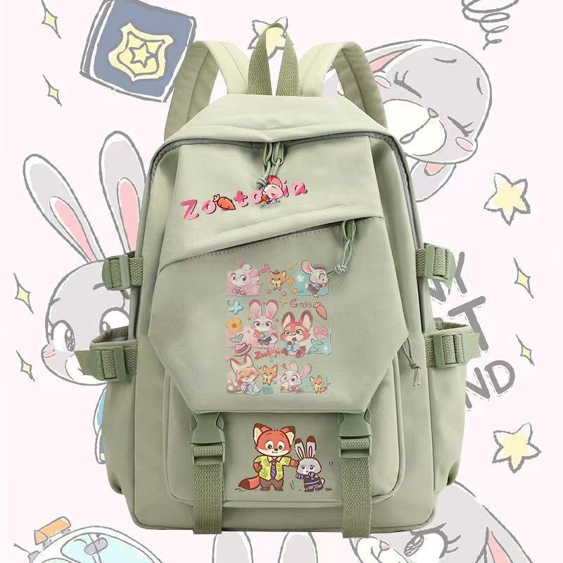 Crazy Animal City Animation Peripheral Judy Nick Fox Elementary School Bag Men'S And Women'S Casual Large Capacity Backpack