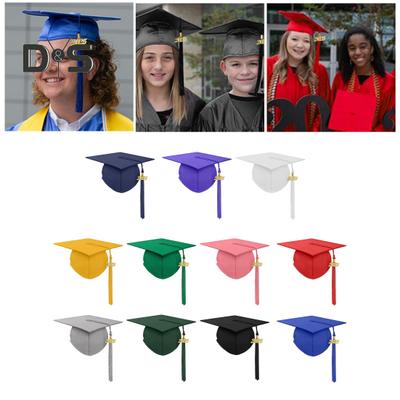 Boné de formatura com borla 2025 unissex adulto fosco bonés de formatura para cerimônias de graduação de bacharelado do ensino médio