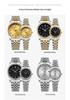 Matching Couple’s Watches: Fashionable, Waterproof, Luminous Quartz with Calendar in Two-Tone Steel for Men and Women