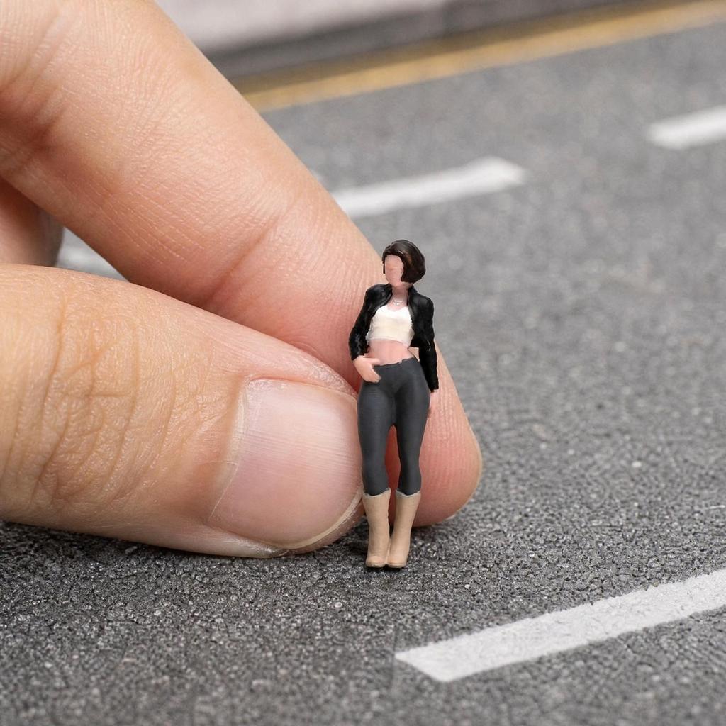 Miniature Figurine of a Woman Realistic Small for Dioramas