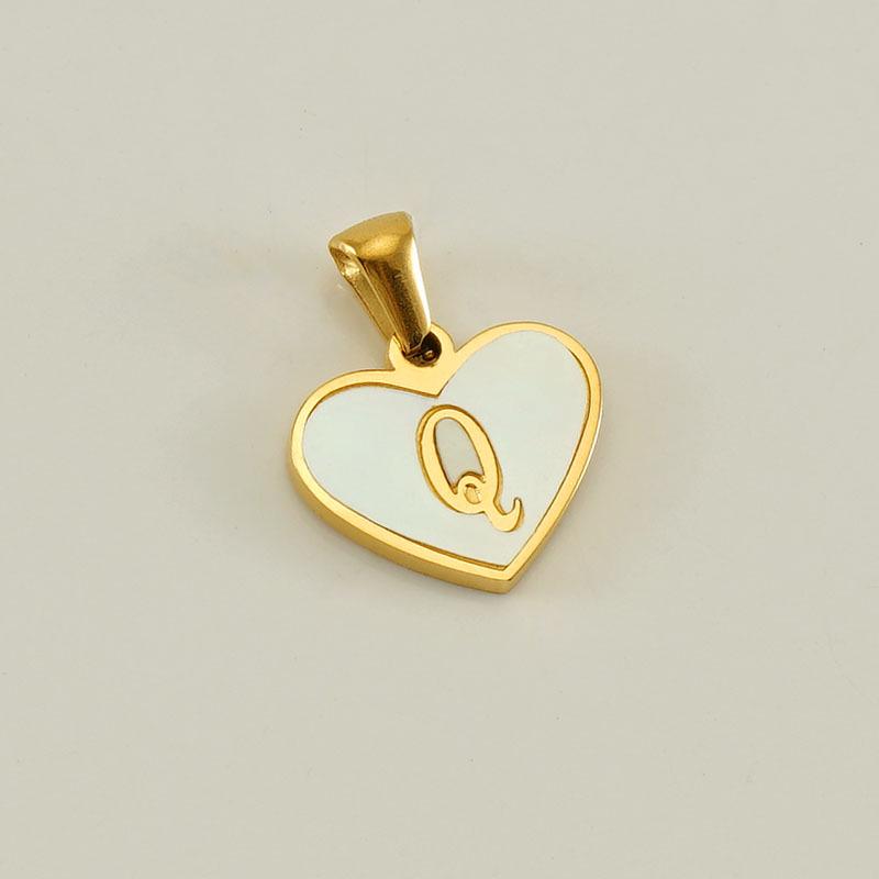 High-Quality Stainless Steel Heart Letter Pendant Necklace - Trendy Ins Style Clavicle Chain