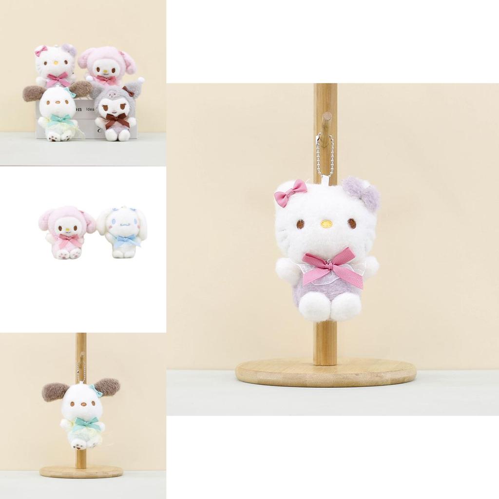 Adorable Sanrio Plush Keychain Featuring Kuromi My Melody And Cinnamoroll Design