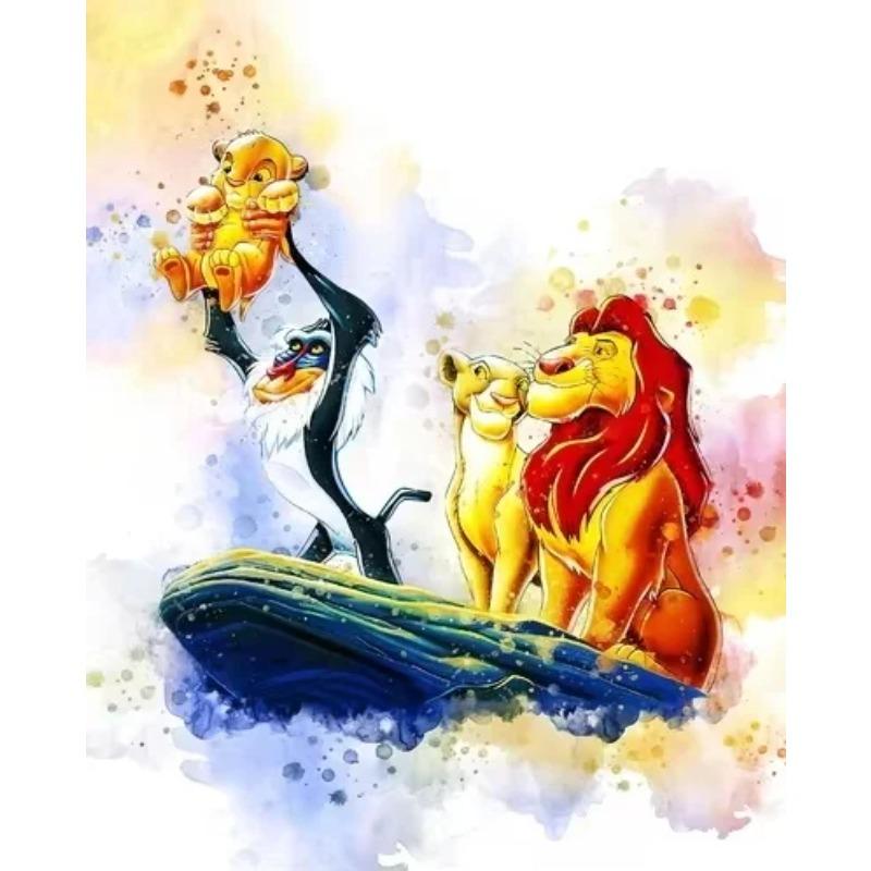 Walt Disney The Lion King Movie Poster Print Watercolor Simba Hakuna Matata Canvas Painting Wall Art Cartoon Animals Home Decor