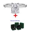 DJMAX 1-3 Karat Oval/Brillant geschliffener Moissanit-Ring Farbe D für Damen 925er Silber Verlobungsring Ehering