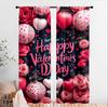 2pcs Valentine's Day Rose Love Curtains   Deep Romance   Living Room and Bedroom   Drawbar Pocket Decoration