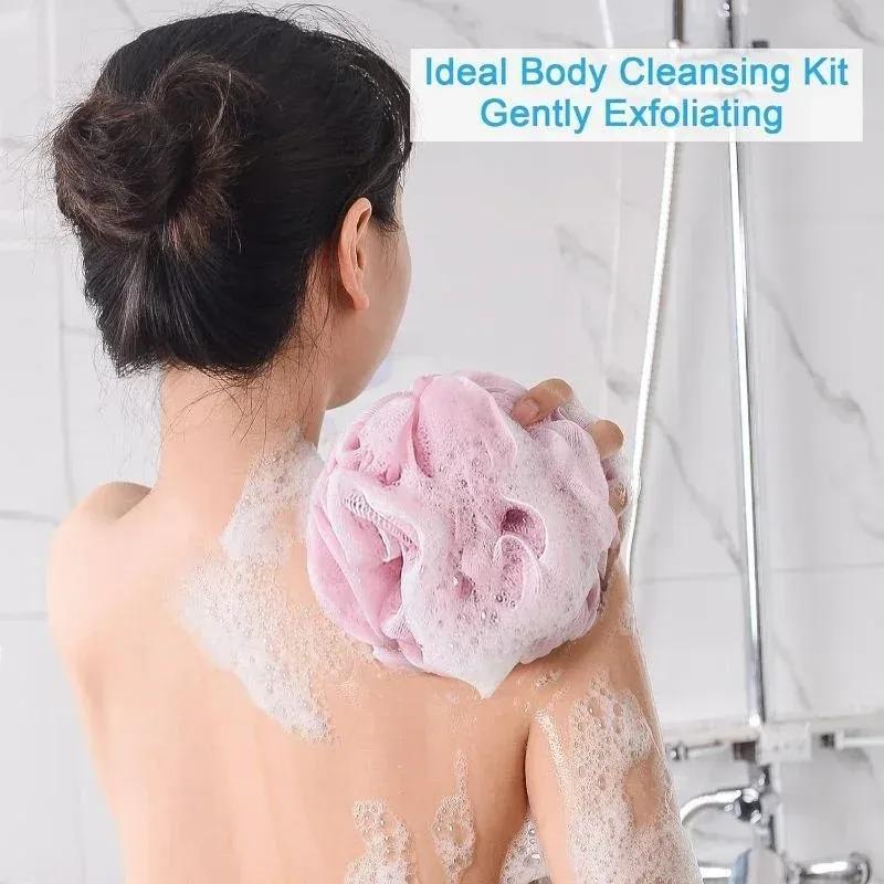 Large Bath Ball Rich Bubble Bath Towel Scrubber Body Cleaning Mesh Shower Wash Sponge Bathroom Accessories