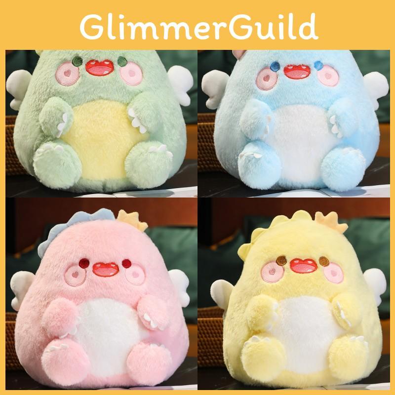 Niedliches Engel Dinosaurier Plüschtier Kissen für Kinder, PP Baumwolle gefüllt weicher Stoff, Perfektes Geburtstagsgeschenk, 30*26cm