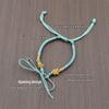 Handmade Woven Bracelet with Ping'an Buckle and Lucky Beads - Unisex DIY Semi-finished Bracelet Rope