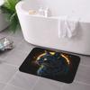 1PC Mystical Blue Cat Pattern Kitchen Rug Non-Slip Door Mat Pop design Bathroom Rug Bath Mat Carpet for Home Sink Laundry Decor