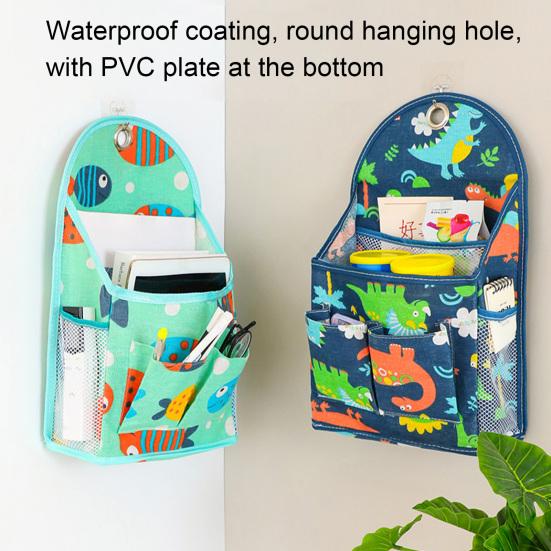 Bolsillo Colgante Mano de Obra Fina Impermeable Algodón Lino Patrón Lindo Estampado Bolsita para Detrás de la Puerta para el Hogar