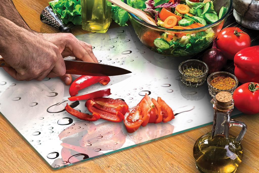 GLASSKÄRBRÄDA 40x30 DROPPAR
