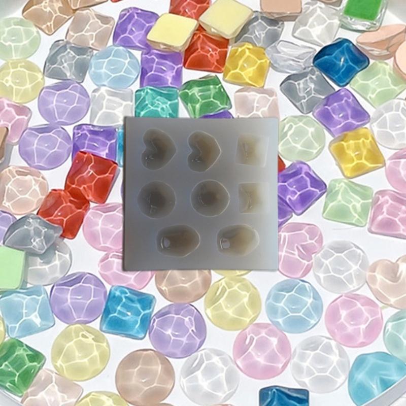 Silicone Mold Crafting Moulds Distinctive Geometric Gemstones Shape Moulds Silicone Texture for Pendants and Earrings