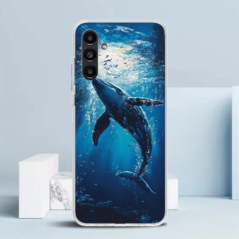 Humpback Whale Sea Giant Cover for Samsung Galaxy A17 A37 A57 A16 A26 A36 A56 A15 A14 A55 Phone Case A13 A53 A25 A35 A24 A34 A23