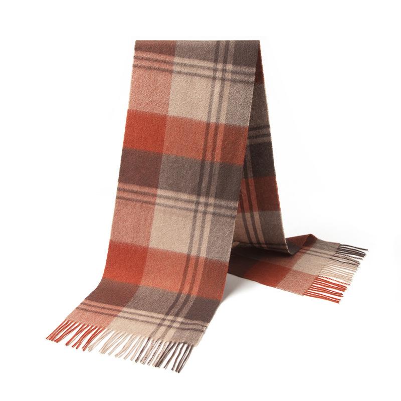 2025 British Plaid Wool Scarf for Men & Women - Warm, Autumn/Winter Style