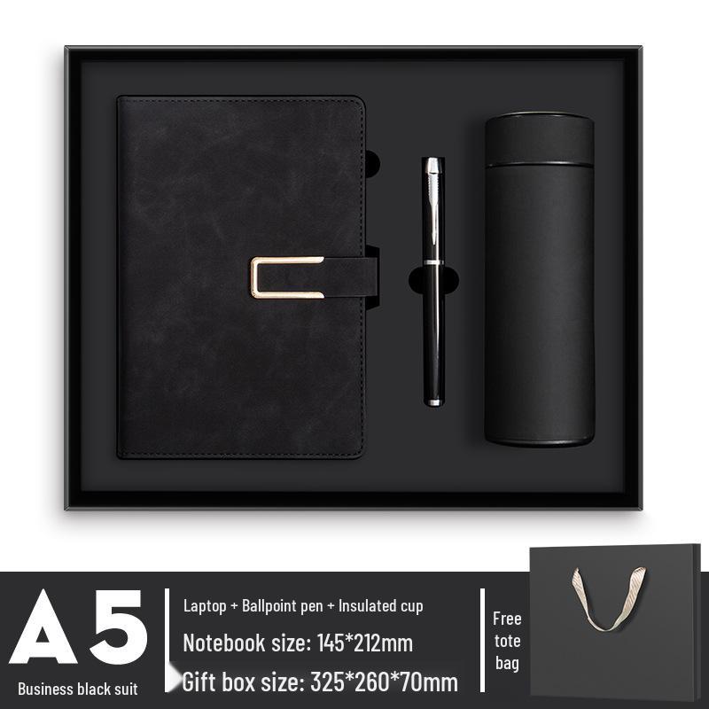 A5 Custom Business Leather Notebook with Magnetic Buckle – High-Quality, Thick Pages, Logo Printable