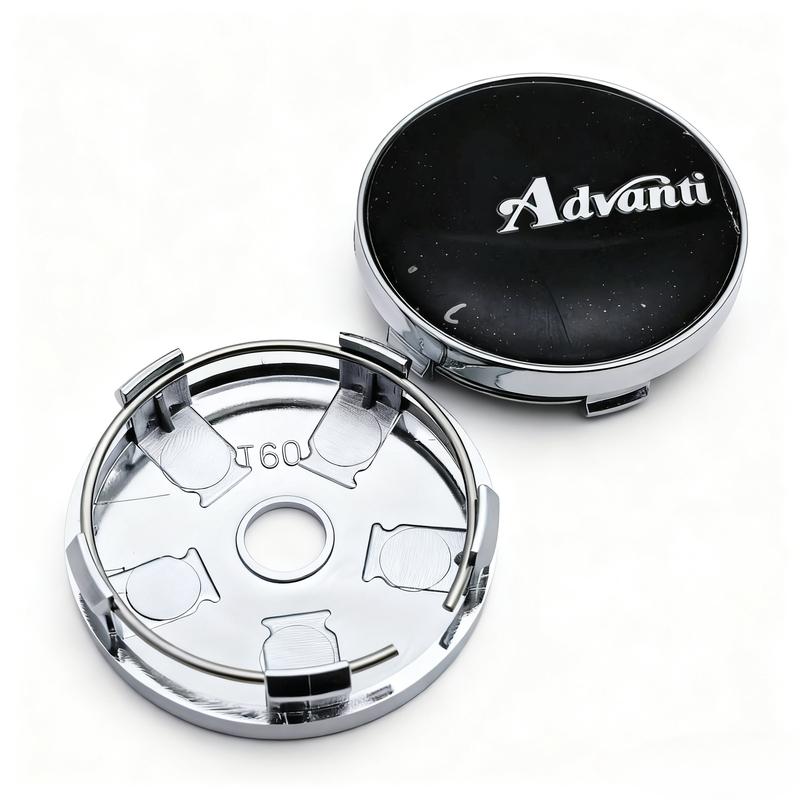 4pcs Advanti Racing Logo Emblem Car Wheel Center Caps O.D 60MM Clips 56MM Wheels Hub Dust Cap Rim Hubcaps Cover Car Accessories