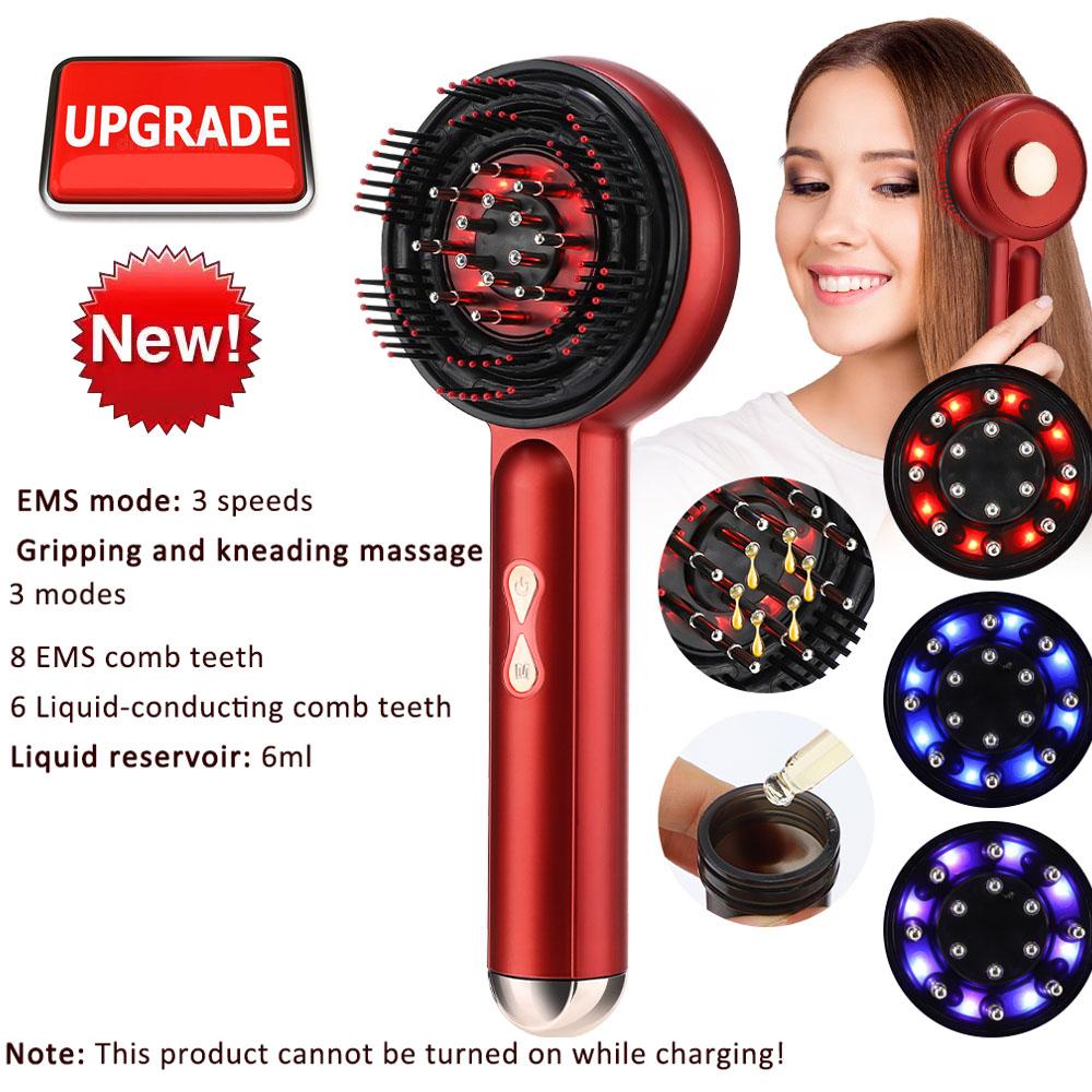 Electric Vibration Massage Comb Hair Follicle Stimulator Scalp Massager Oil Applicator for Hair Growth And Anti-Loss Ca