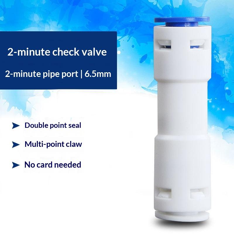 Single-Piece Check Valve Connector 1/4" Check For Valve Push In For Non Return Water Reverse Osmosis System Filters