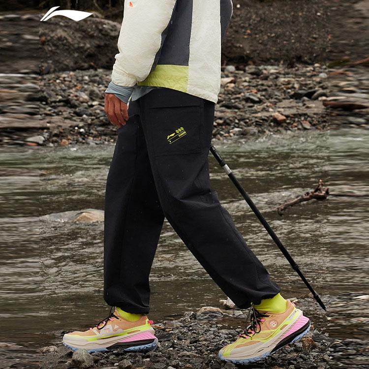 Li Ning Running Collection Casual Pants Men's Black Moderate Straight Fit Pants AYKT879-1