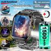 Montre connectée militaire robuste et durable Batterie 1500mAh Appel Bluetooth 30 jours Multifonctionnalité, Lampe de poche LED 150 modes sportifs Android iPhone.
