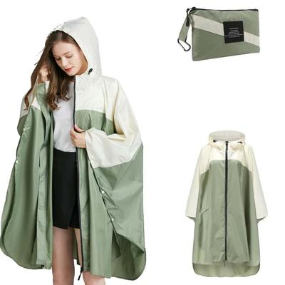 BeeChip Rain Poncho Stylish Color Cycling UV Waterproof Perfect for and Outdoor Activities Women's [Lightweight, Water-Repellent, Scheme] Poncho,