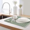 Dish Drying Mat Kitchen Rack Drainer Pots and Cups