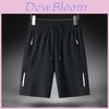 Men Summer Ice Silk Shorts With Elastic Waistband For Casual Leisure And Sports