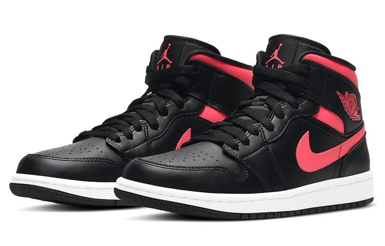 Jordan 1 Mid Black Siren Red Women's BQ6472-004
