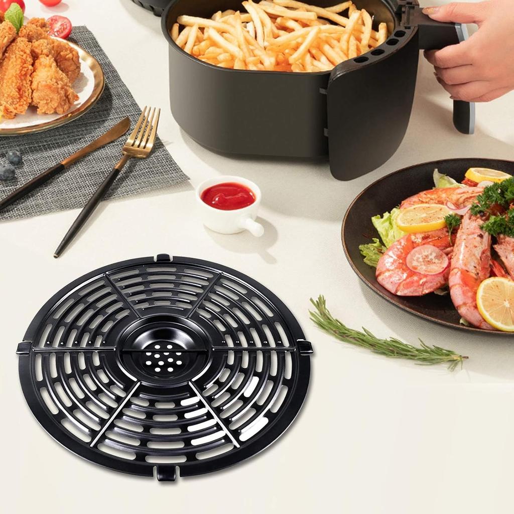 Grill Pan for Power XL 5QT Air fryer, 8.7'' 5QT Round Non-Stick Air Fryer Replacement Tray Rack Parts Accessories Crisper Plate Grill Plate,
