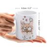 1er Pack 11oz Weiße Keramiktasse Mit Beidseitig Bedrucktem Kunstwerk Starke Kaffeetasse Für Zuhause Büro Täglicher Komfort