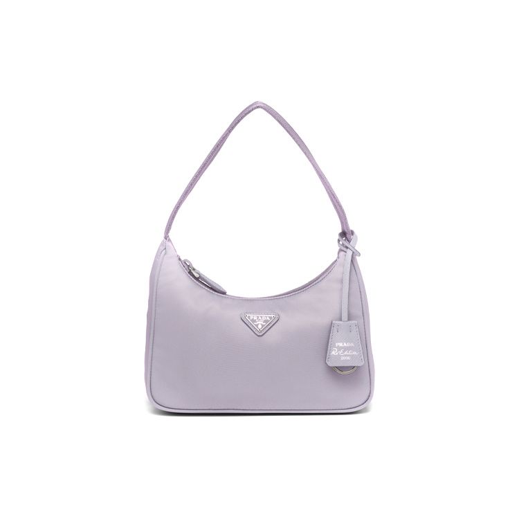 Prada Re-Edition 2000 Front Logo Zipper Closure Re-Nylon Mini Handbag Women handbags Wisteria 1NE515_RDH0_F0230