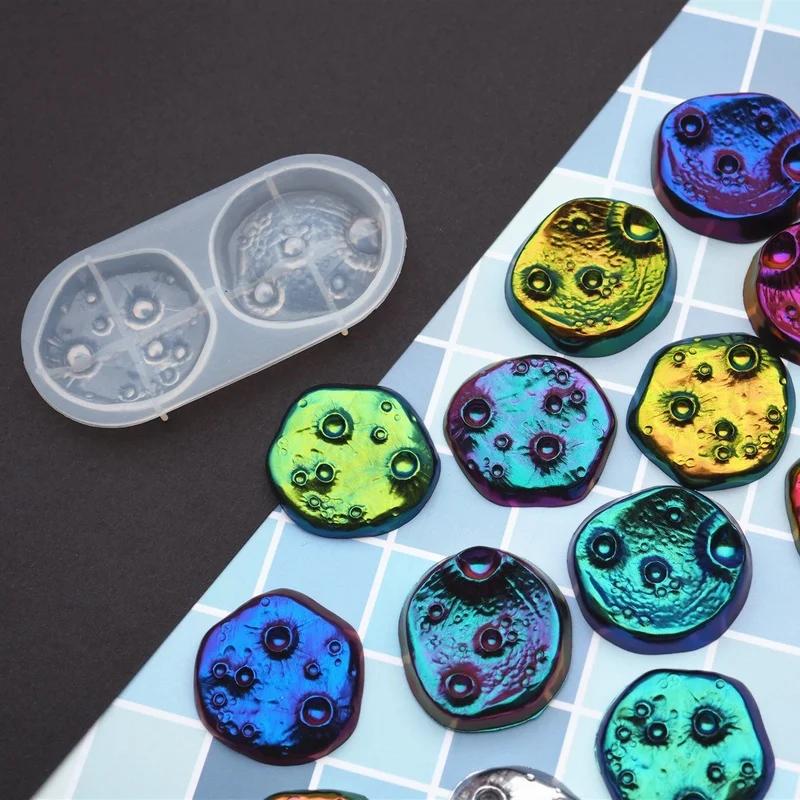 Falling Stone Silicone Mold with Holes Galaxy Silicone Mold Resin Space Jewelry DIY Soft Mold UV Resin Jewelry Molds