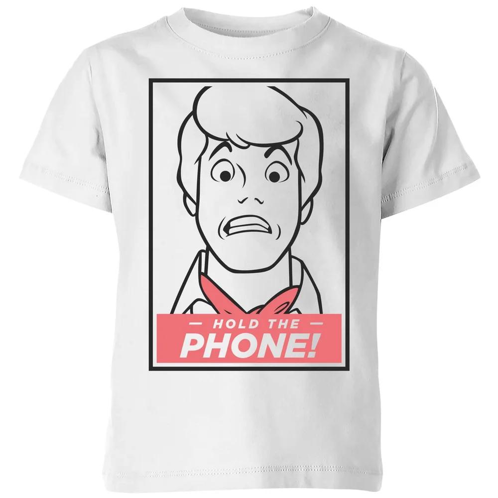 Scooby Doo Hold The Phone Kids  T-Shirt - White - 3-4 Years 100
