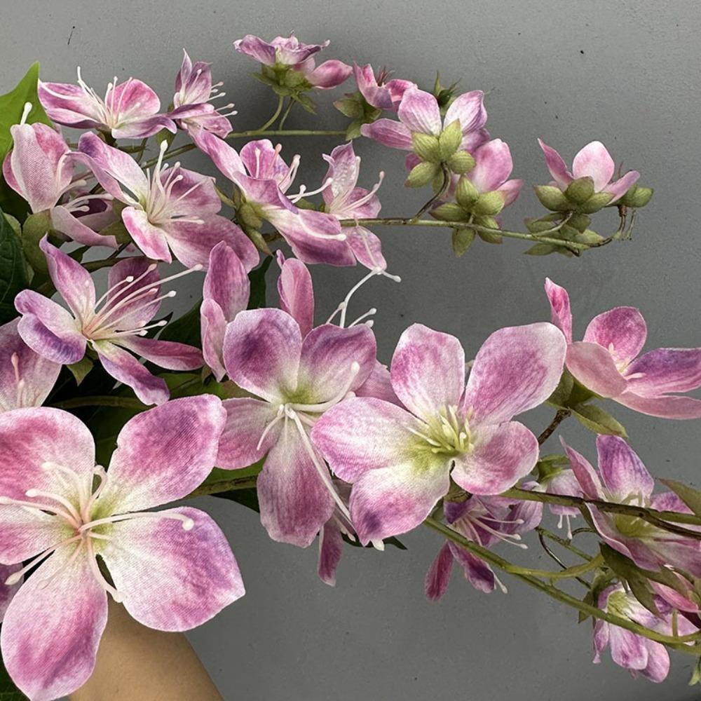 80cm Artificial Vertical Jasmines Elegant Silk Fake Flower  Hotel Restaurant Decor