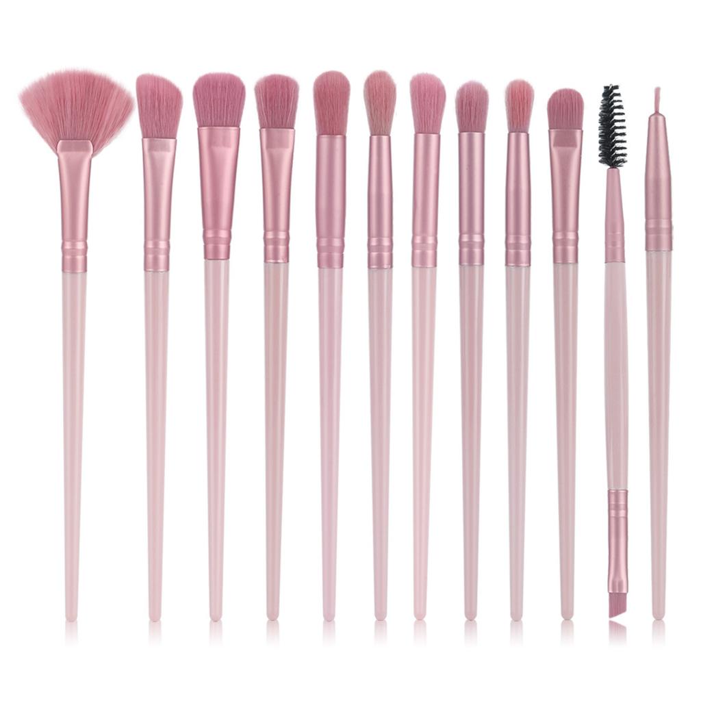 12 Makeup Brushes Eye Set, Eyeshadow Brush, Eyeliner Brush, Eyebrow Brush, Smudge Brush, Fan Brush, Makeup Tool.