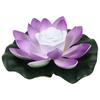 18cm LED Waterproof Floating Wishing Lotus Light Artificial Flower Floating Fake Lotus Plant Water Lily Micro Landscape Decor