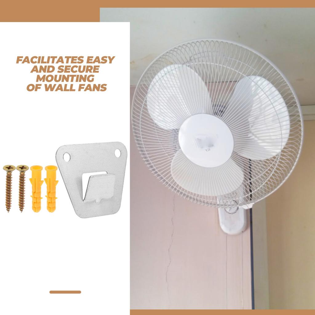 1Set Wall Mount Fan Bracket Steel Flat Bracket Sturdy Holder for Universal Electric Fan Mounting Replacement Accessory