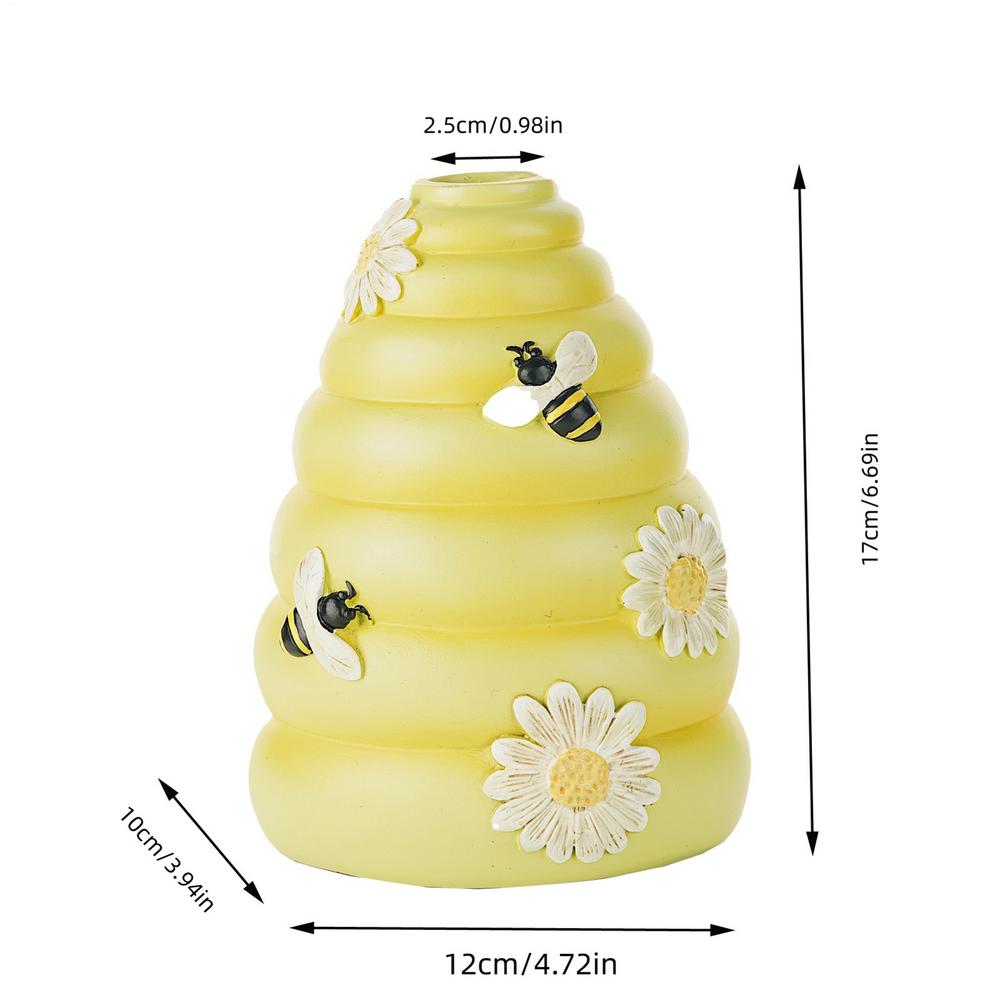 

Flower Vase Resin Bee Daisy Table Centerpieces Modern Small Vase Dining Table Decor for Floral Arrangements Bouquet Bedroom