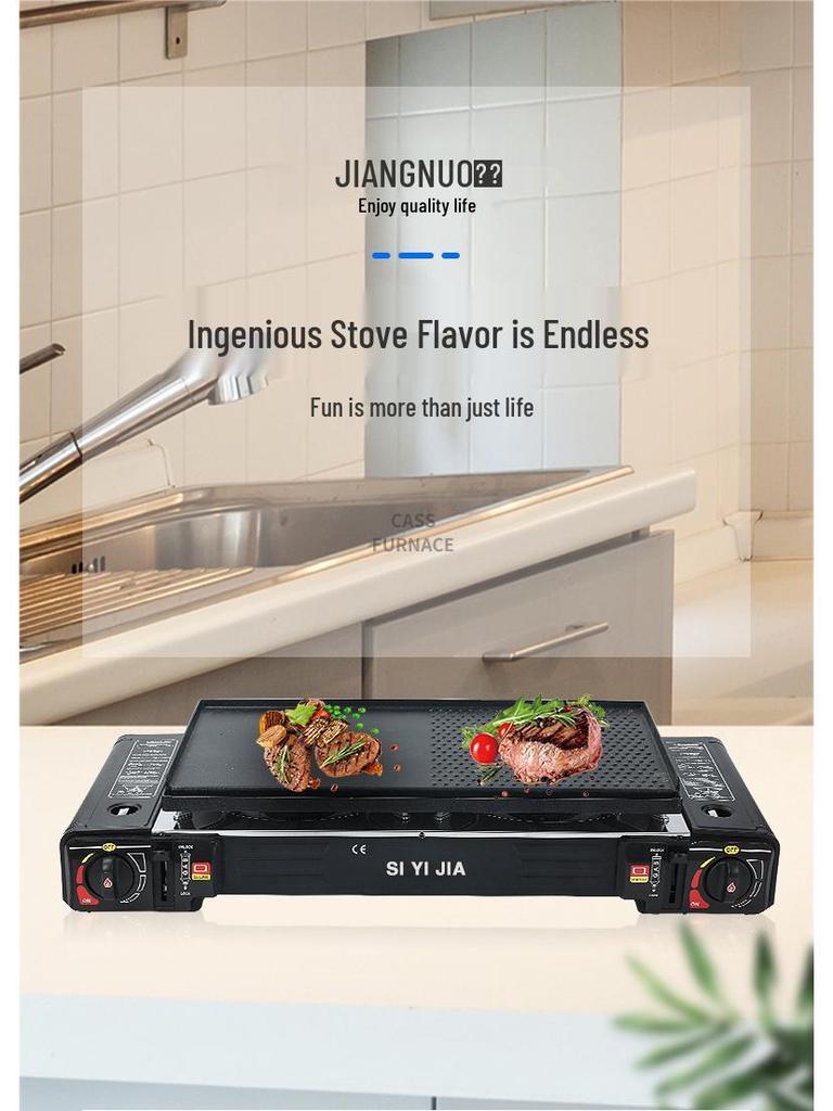 Doppelbrenner Tragbarer Gaskocher: Hochleistungs-Outdoor-Kochgeschirr