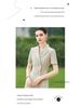 Chic Double-Breasted Slimming Summer Work Dress with Suit Collar and Short Sleeves