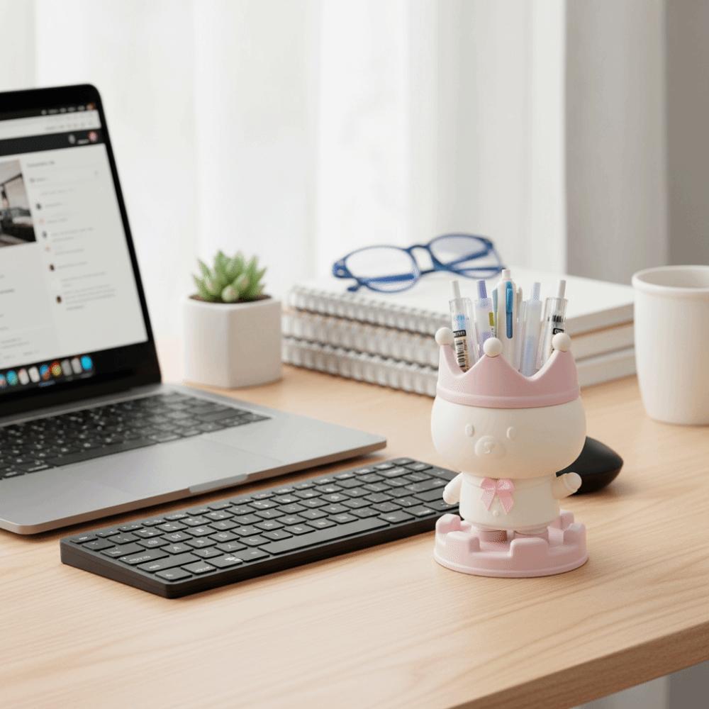 Cartoon Design Pen Holder Creative Design Desktop Storage Bucket  Living Room