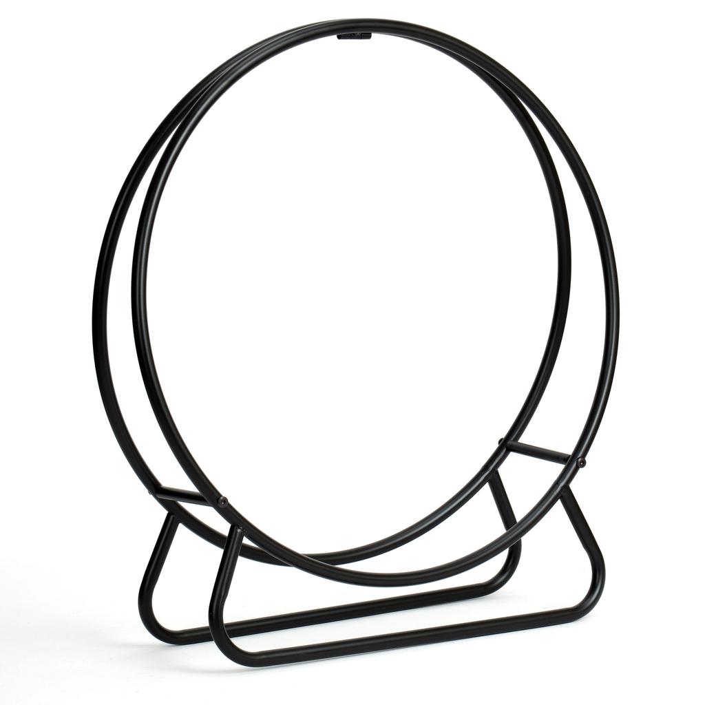 Hobro Black Metal Firewood Rack Wheel