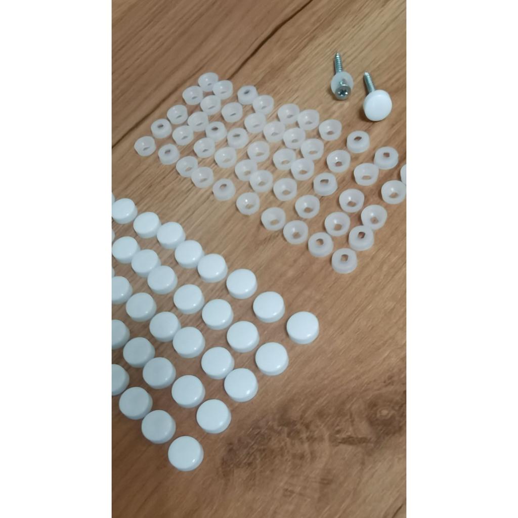 Tappo decorativo per viti autofilettanti bianco 10 pezzi
