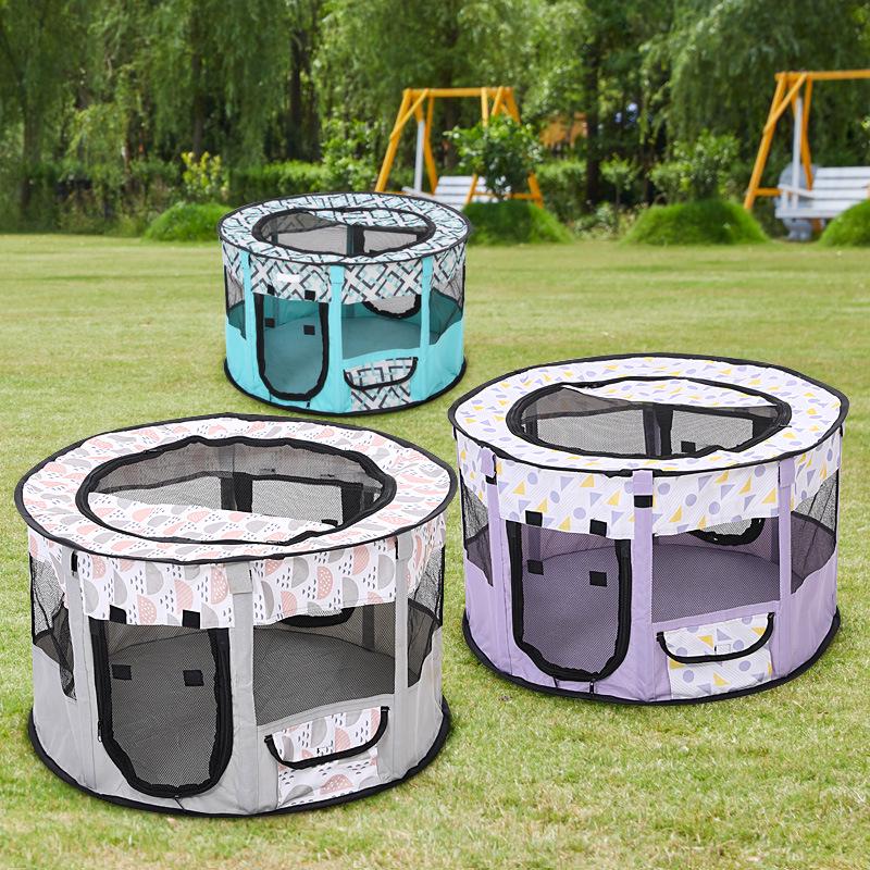 Foldable Pet Whelping Tent: Enclosed Cat Breeding & Dog Cage