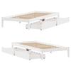 Solid Wood Bed Without Mattress White 90x200 Cm Pine Wood