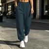 Women's Cotton Loose Fit Wide Leg Pants with Pockets for Casual Daily Wear