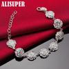 925 Sterling Silber Rosenblüten-Kettenarmband-Schmuck