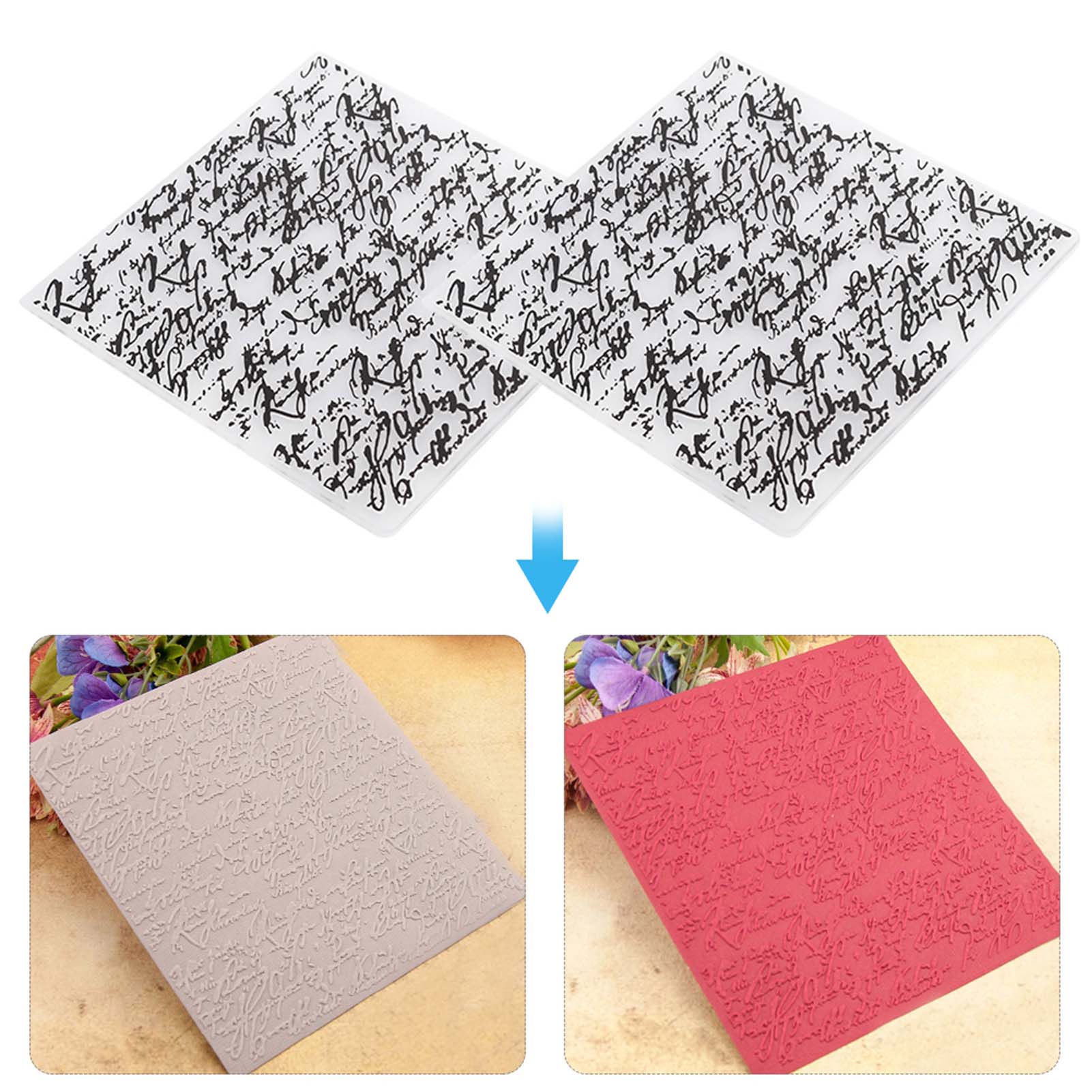 

2pcs Embossing Folders Concave Convex Scrapbooking Template for Handcraft Photo Album Decoration Card DIY EM196